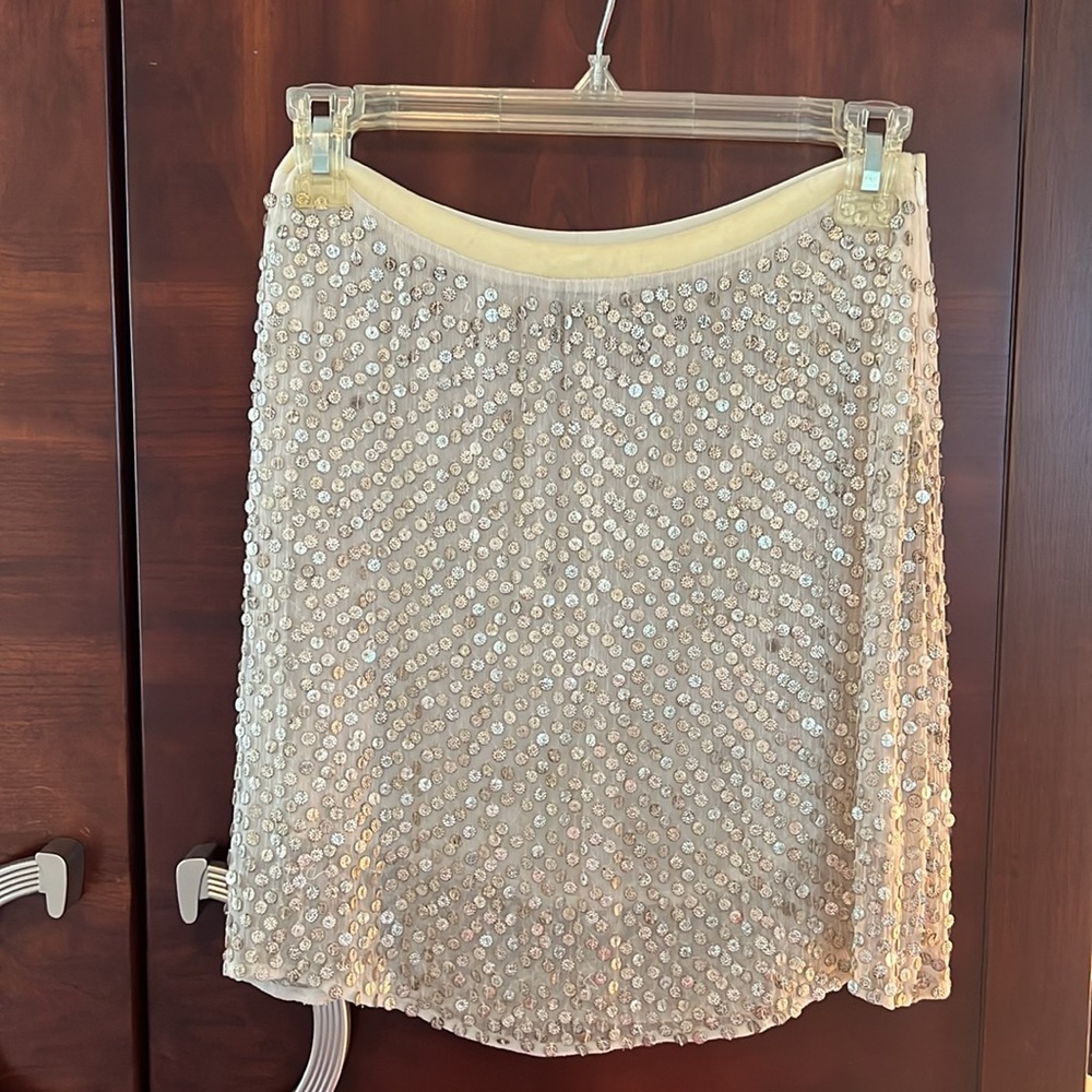 Silver Dagger Matte Silver and Gold Palette Mini Skirt- New without Tags